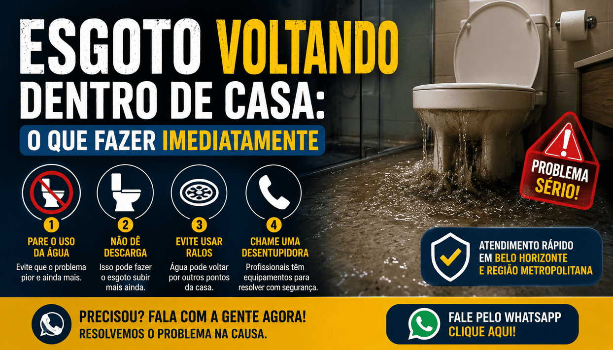 Esgoto Voltando Dentro de Casa: O Que Fazer Imediatamente