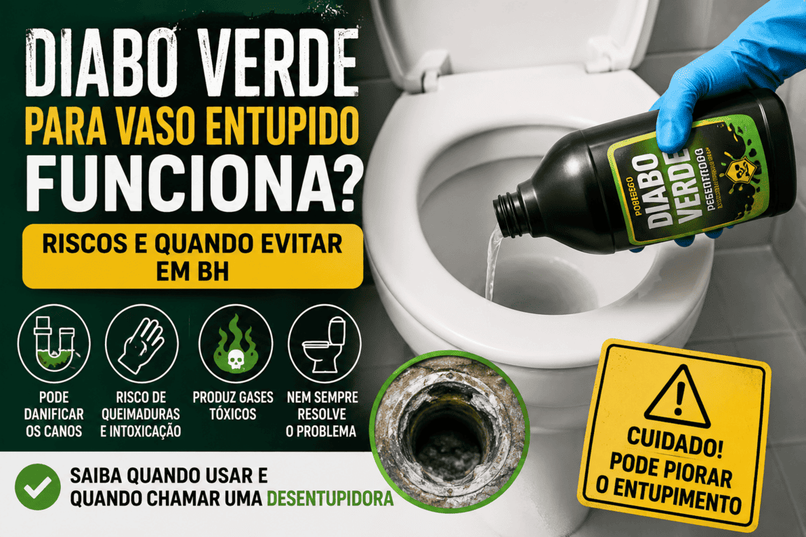 Diabo Verde Para Vaso Entupido Funciona? Riscos e Quando Evitar em BH